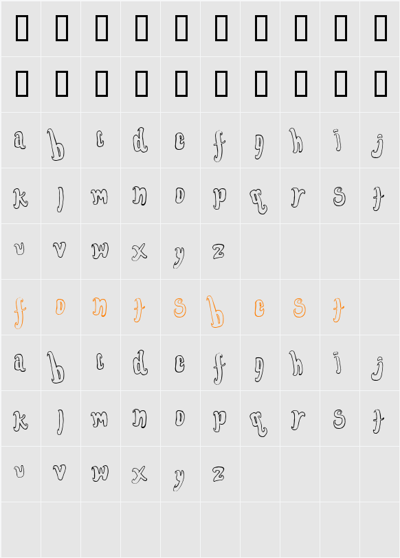FontForTheDumped Character Map