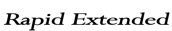 Rapid Extended Font Image