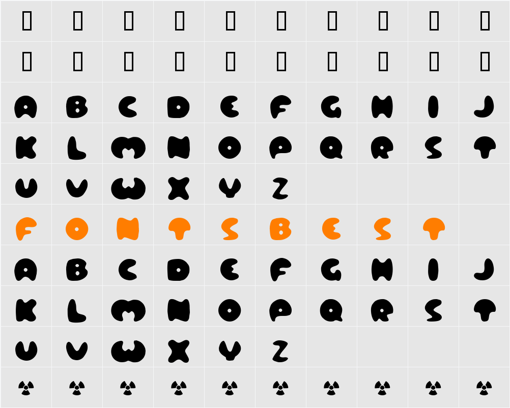 Lard! Character Map