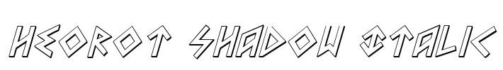 Heorot Shadow Italic Font Image