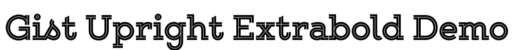 Gist Upright Extrabold Demo Font Image