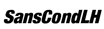 SansCondLH Font Image