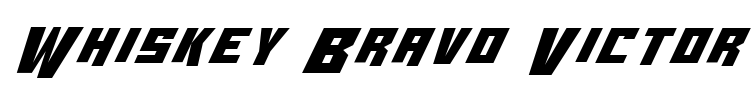 Whiskey Bravo Victor Font Image