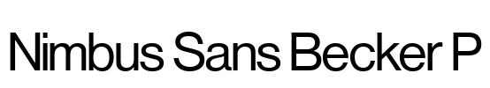 Nimbus Sans Becker P Font Image