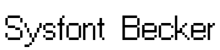Sysfont Becker Font Image