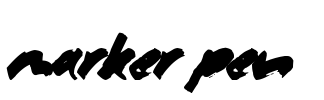 Marker Pen  Font Image