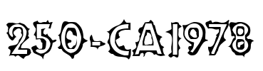 250-CAI978 Font Image