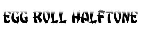 Egg Roll Halftone Font Image