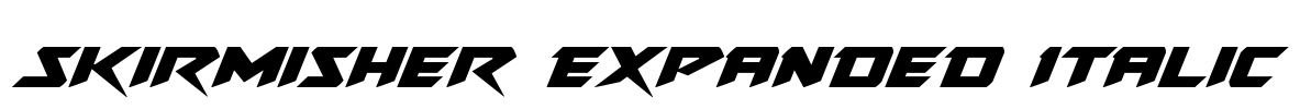 Skirmisher Expanded Italic Font Image