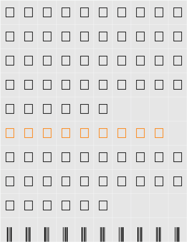 Code39-Digits Character Map