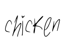 chicken Font Image