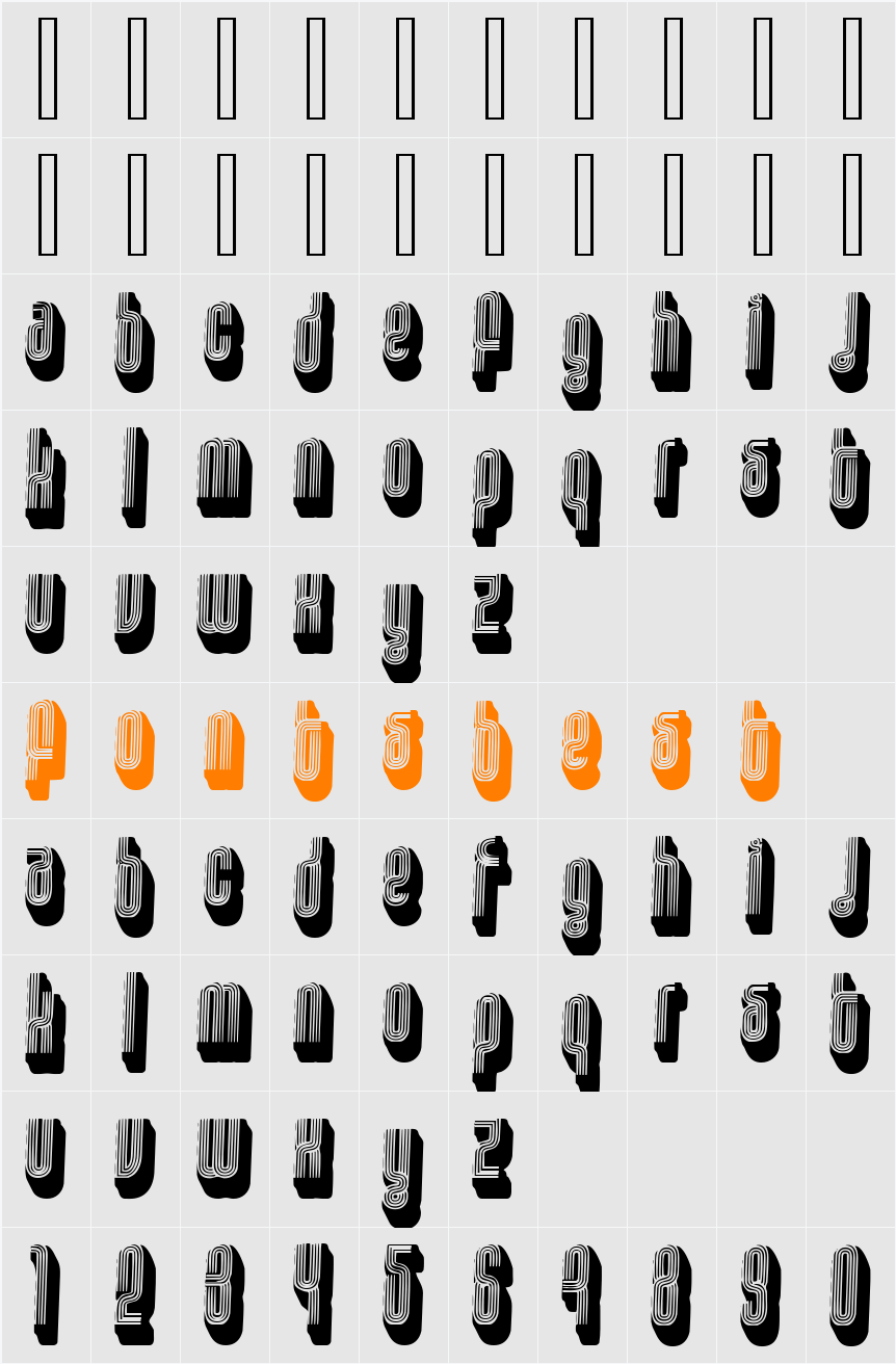 disco 3 Character Map