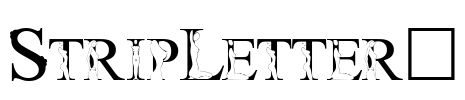 StripLetter1 Font Image