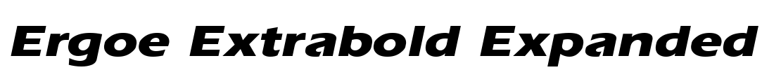 Ergoe Extrabold Expanded Font Image
