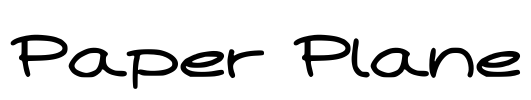 Paper Plane Font Image