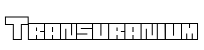Transuranium Font Image