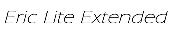 Eric Lite Extended Font Image