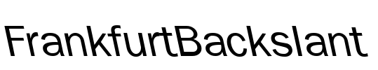 FrankfurtBackslant Font Image