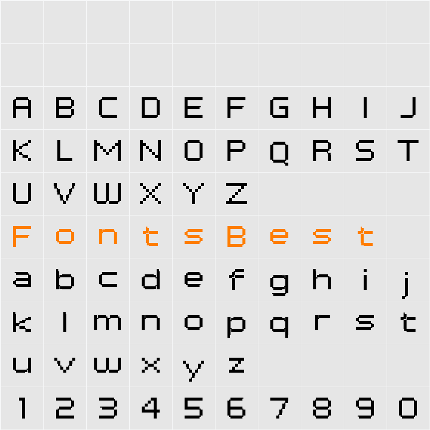 PF Tempesta Seven Extended Character Map
