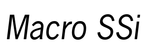 Macro SSi Font Image