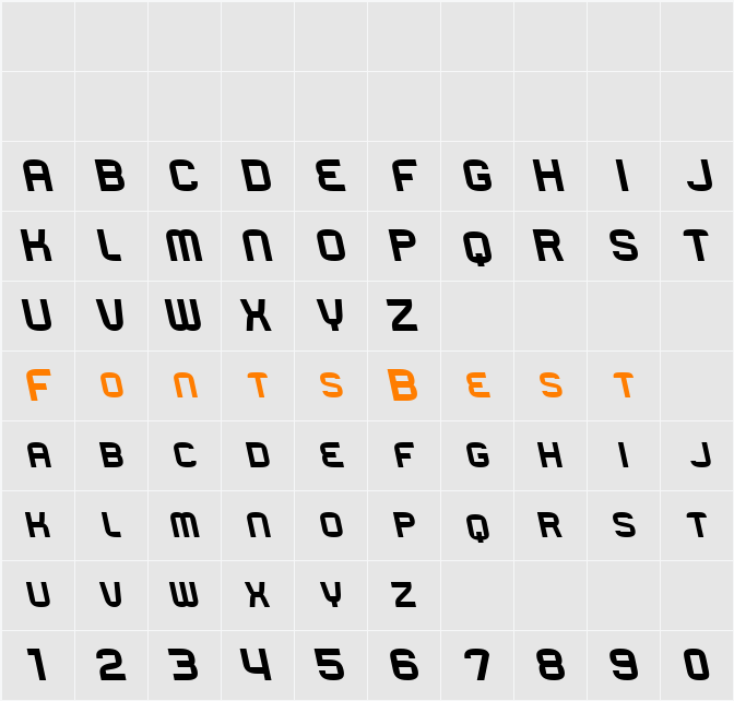 Rueck Left Character Map