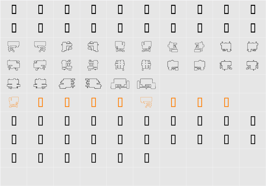 Future Boxes Character Map