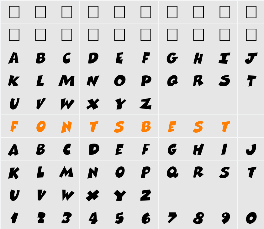 ComixHeavy Character Map