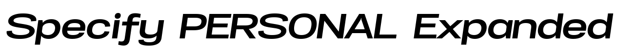 Specify PERSONAL Expanded Font Image