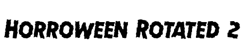 Horroween Rotated 2 Font Image