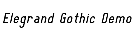 Elegrand Gothic Demo Font Image
