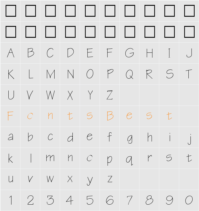 ER Architect 1251 Character Map