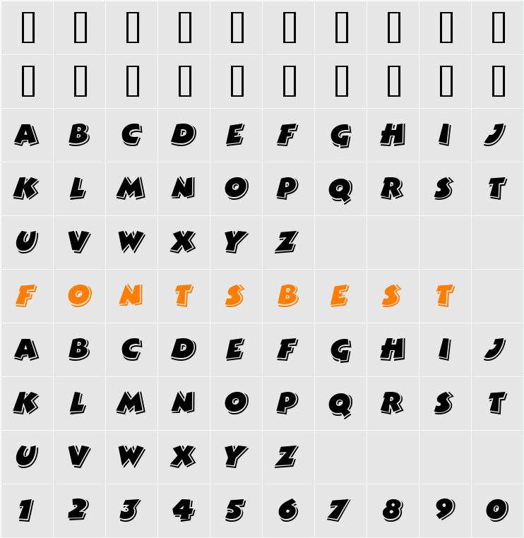 GE Comedy Character Map
