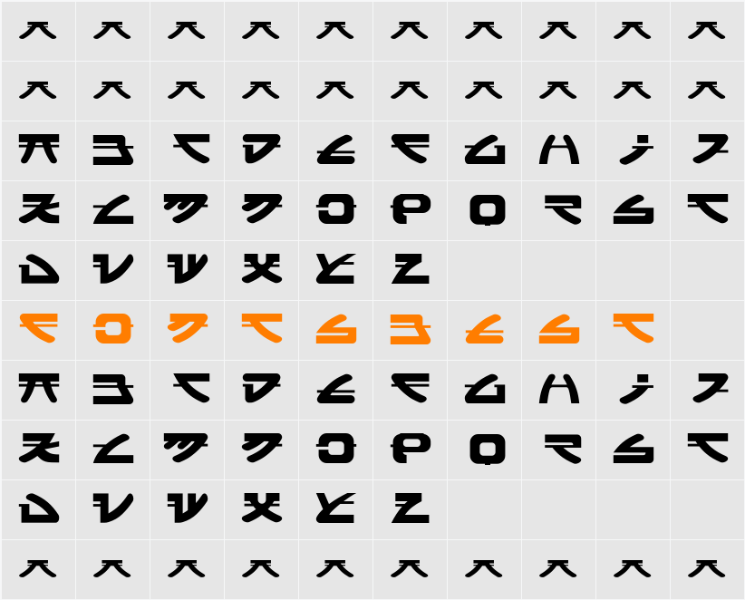 widznipp 1 Character Map