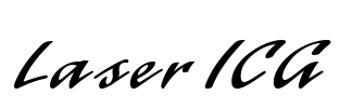 Laser ICG Font Image