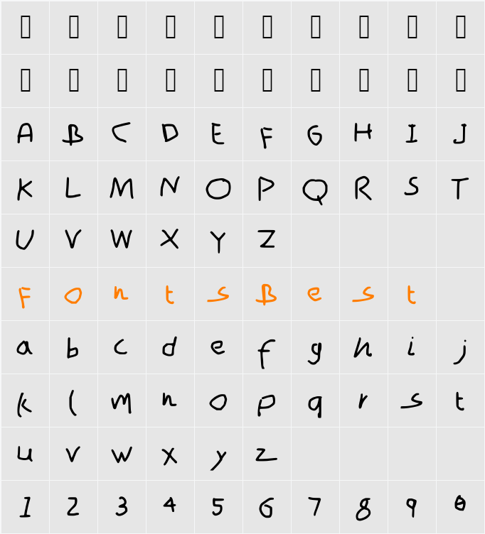 SamT Character Map