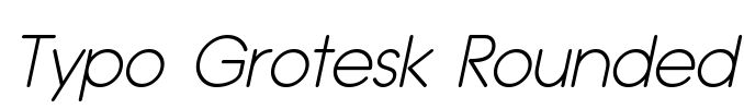 Typo Grotesk Rounded Font Image