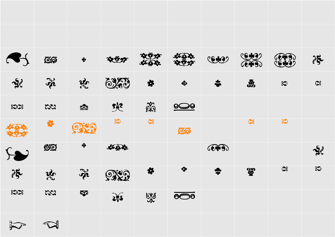 IM FELL FLOWERS 2 Character Map