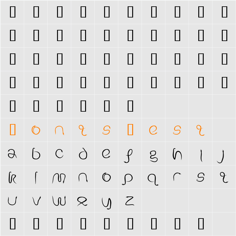 Serpent Character Map