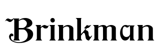 Brinkman Font Image