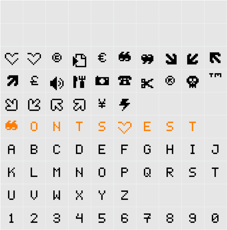 PEPgenius10 Character Map
