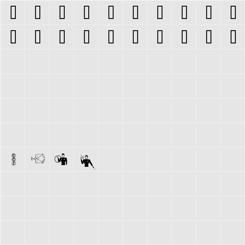 flyboy (eval) Character Map
