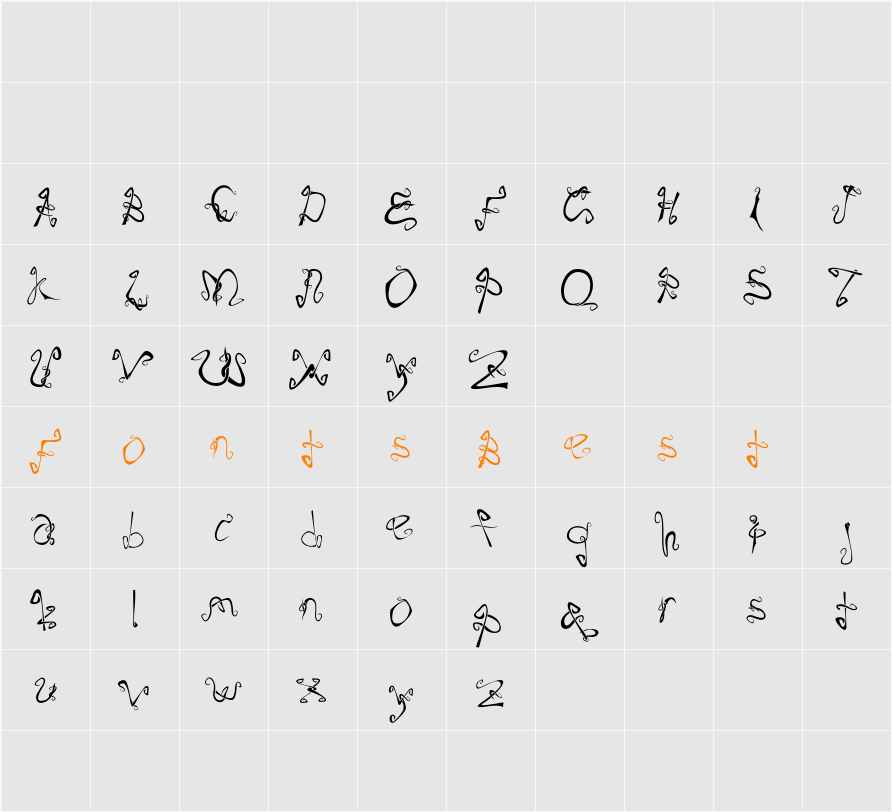 Play With Me Character Map