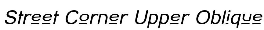 Street Corner Upper Oblique Font Image