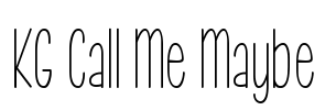 KG Call Me Maybe  Font Image