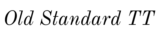 Old Standard TT