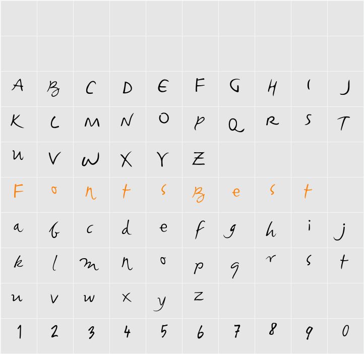 Foxjump Character Map