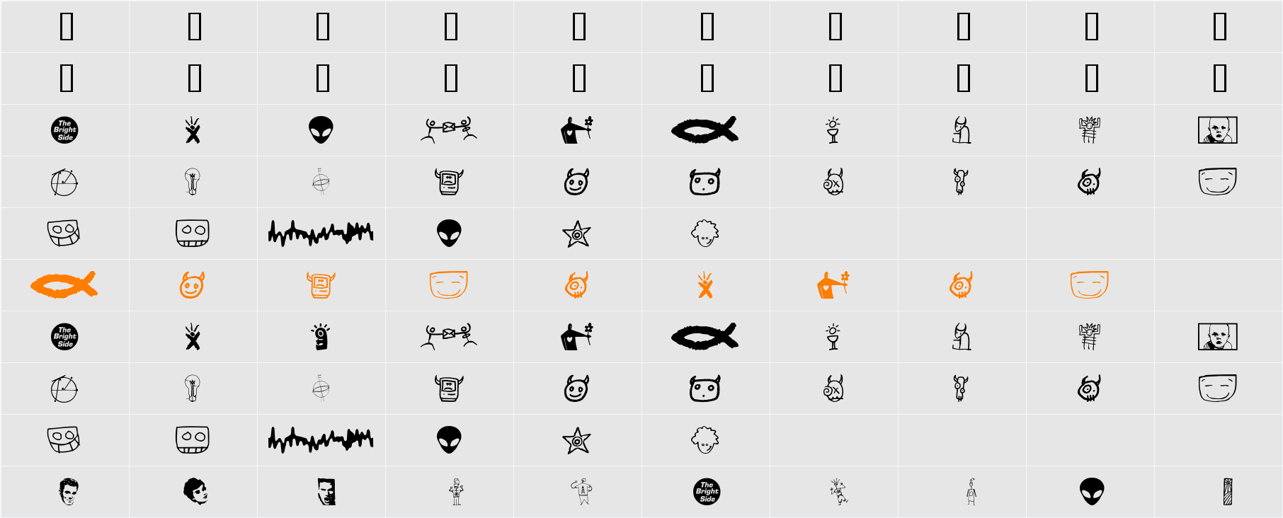 BrightSide Character Map