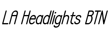LA Headlights BTN Font Image
