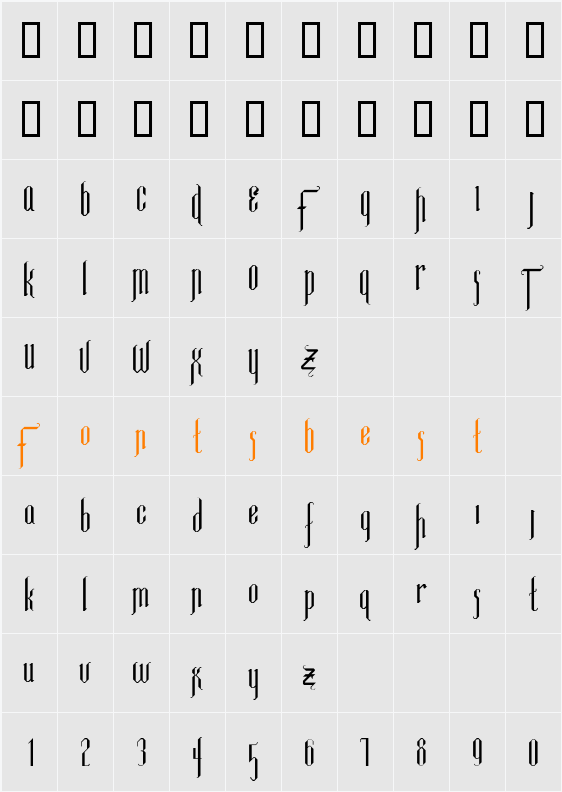 FonteinSSK Character Map