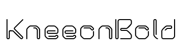 KneeonBold Font Image